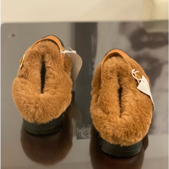 BRAND NEW Stella McCartney vegan fur & vegan leather sling back clogs - Picture 6 of 7